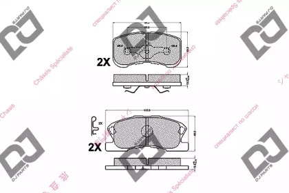 Комплект тормозных колодок DJ PARTS BP1013